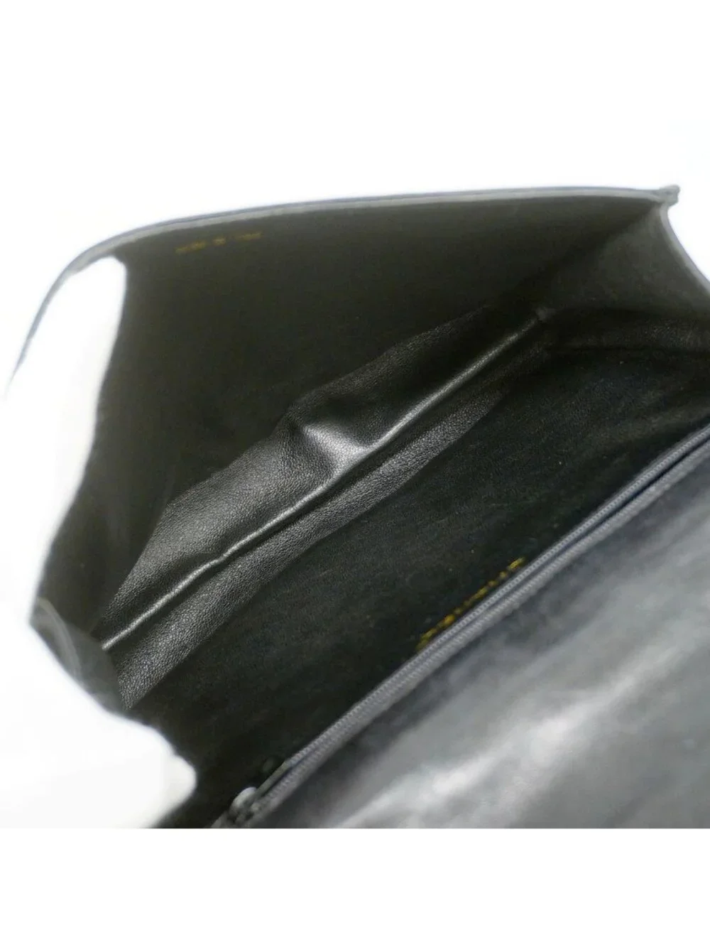 Chanel Shoulder Bag Lambskin Black Gold